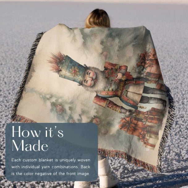 Holiday Nutcracker Cheer Woven Blankets - ZumBuys