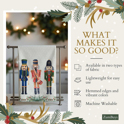 Holiday Nutcracker Tea Towel (cotton, poly) - ZumBuys