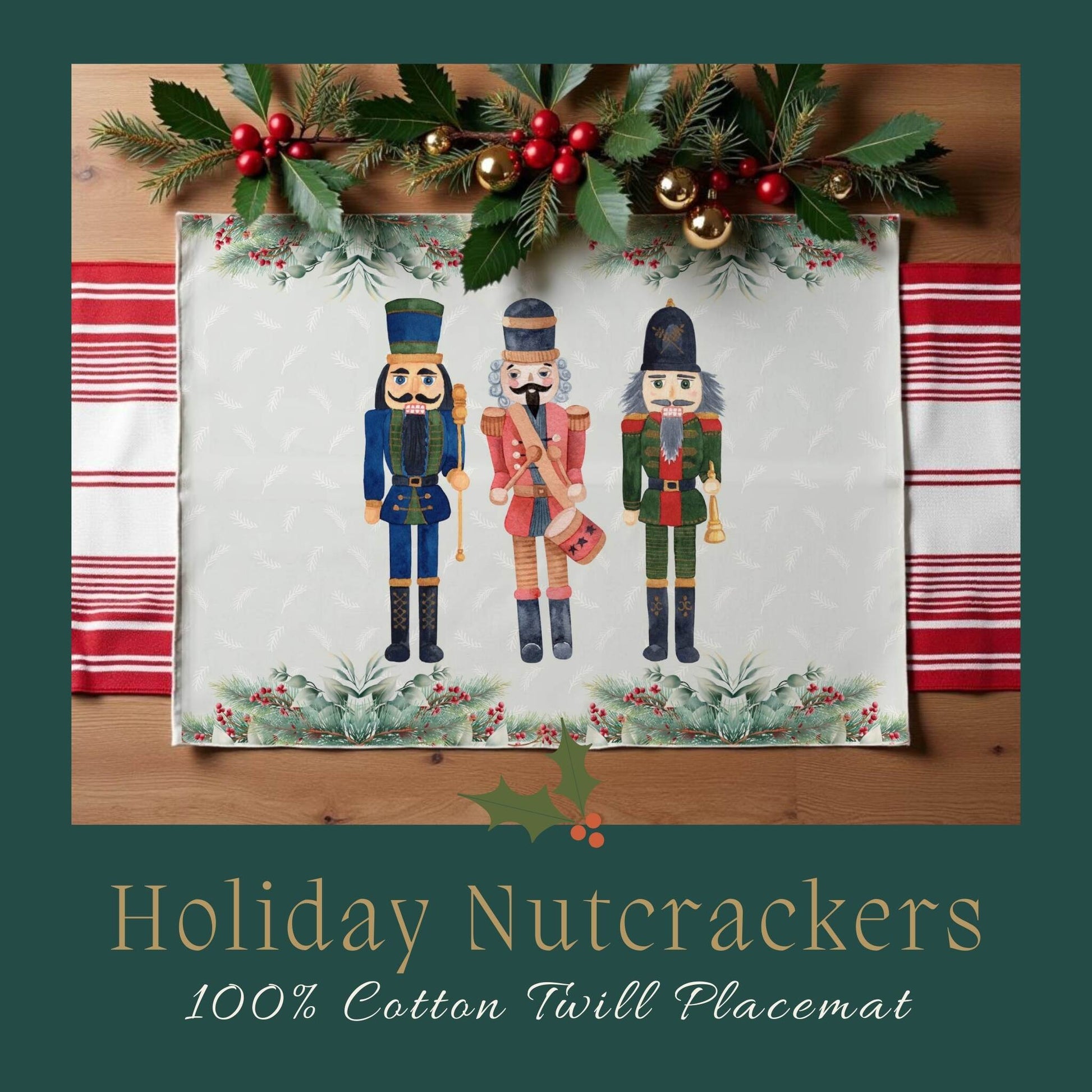 Holiday Nutcrackers Placemat, 2pc - ZumBuys