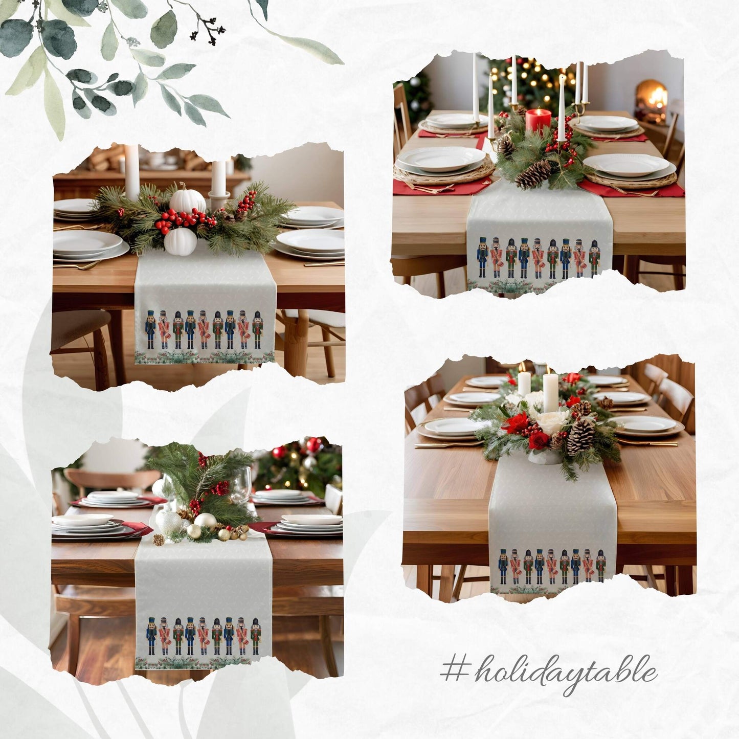 Holiday Nutcrackers Table Runner (Cotton, Poly) - ZumBuys