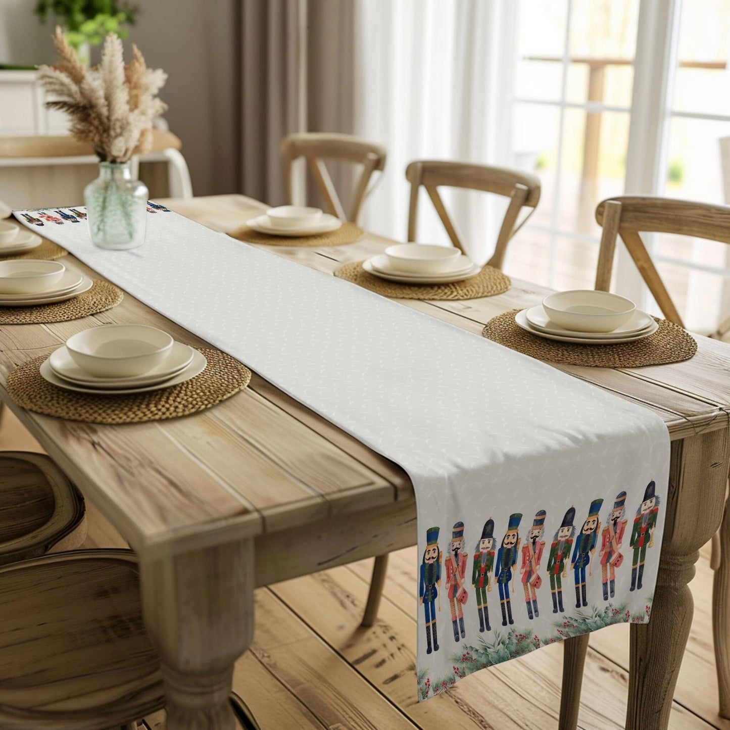 Holiday Nutcrackers Table Runner (Cotton, Poly) - ZumBuys