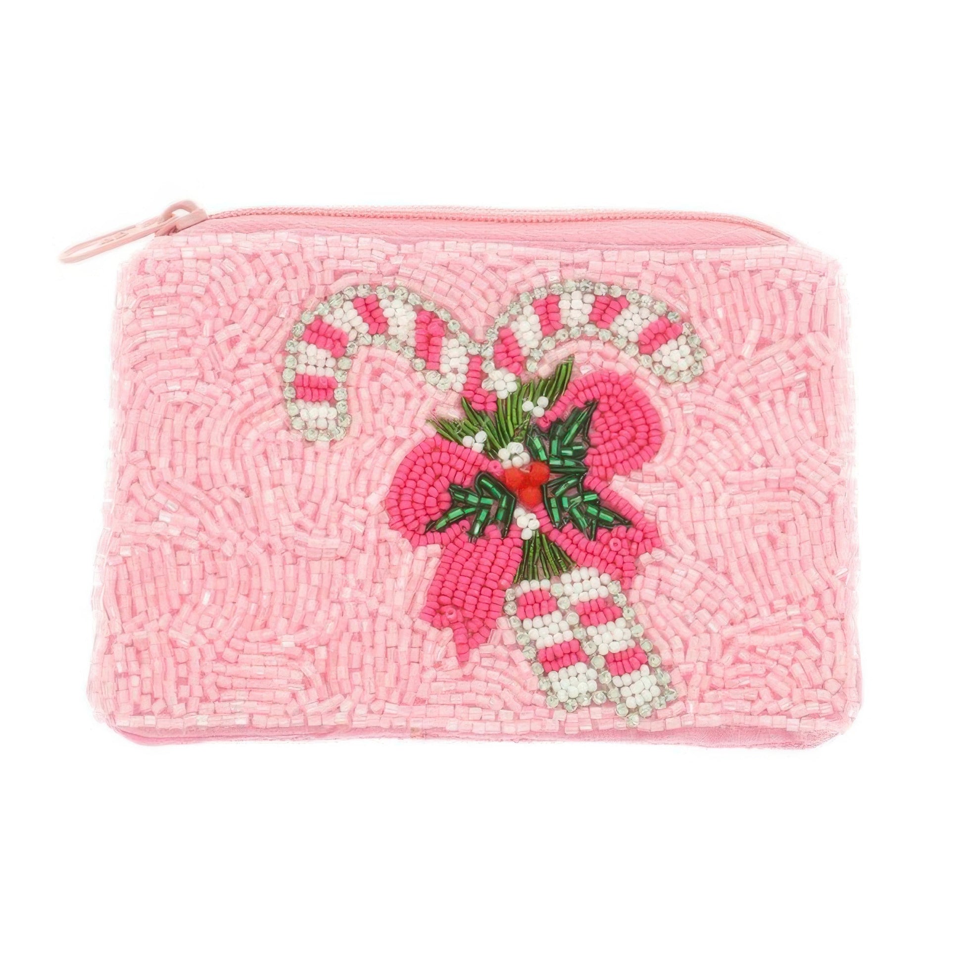 Holiday Theme Seed Beaded Coin Bag - ZumBuys