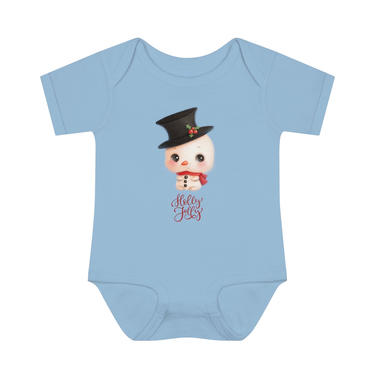 Holly Jolly Infant Baby Rib Bodysuit - ZumBuys