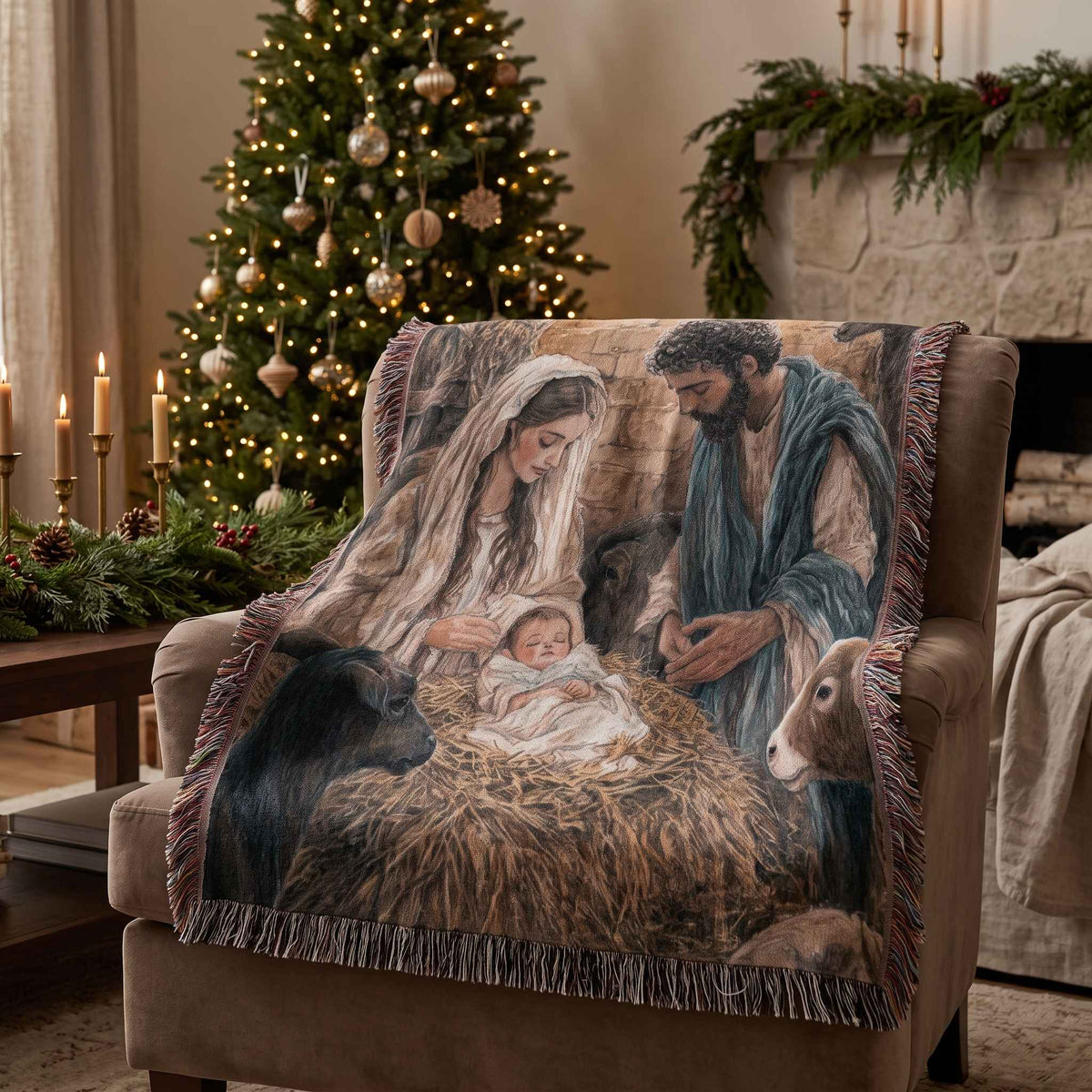Holy Arrival Woven Blanket - ZumBuys