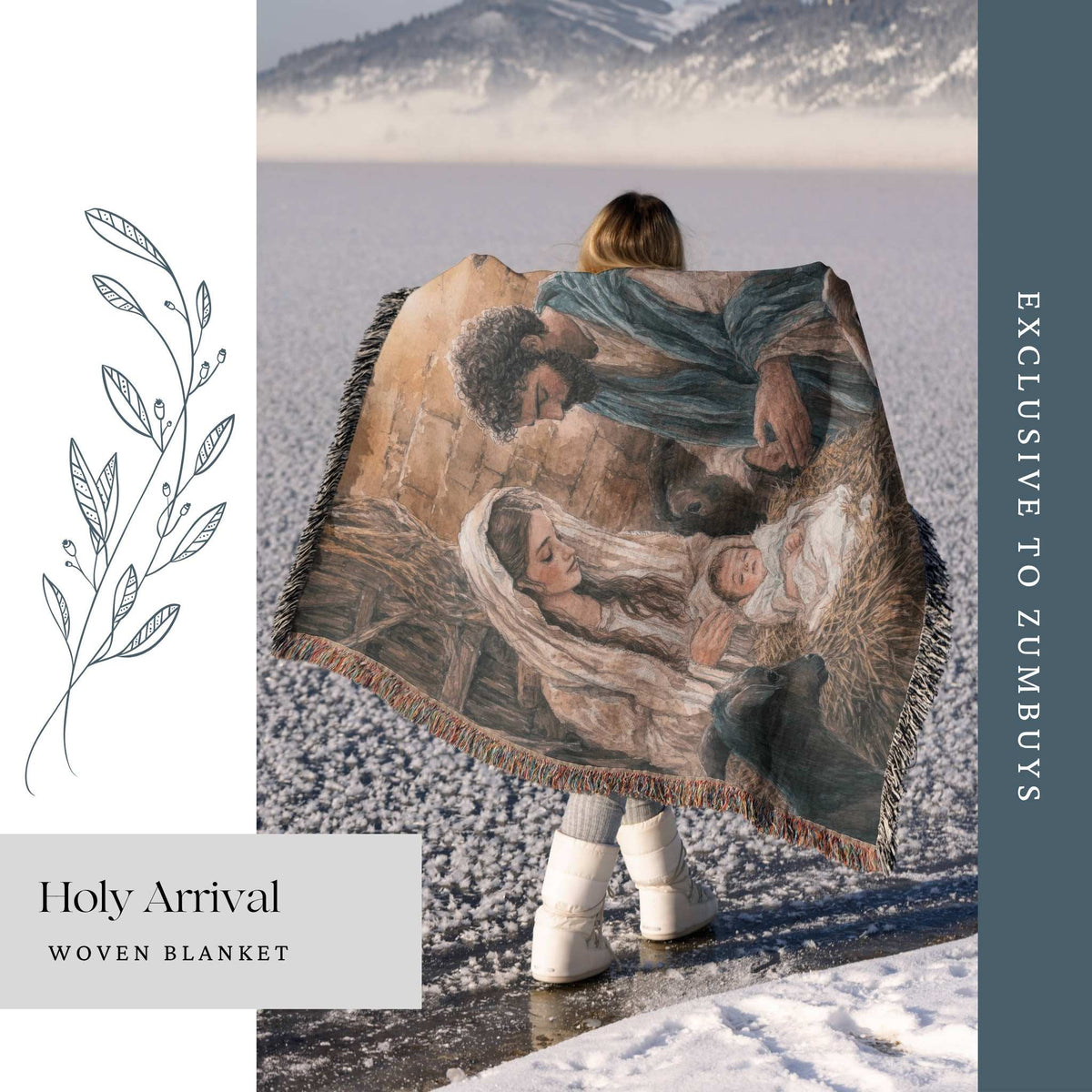 Holy Arrival Woven Blanket - ZumBuys