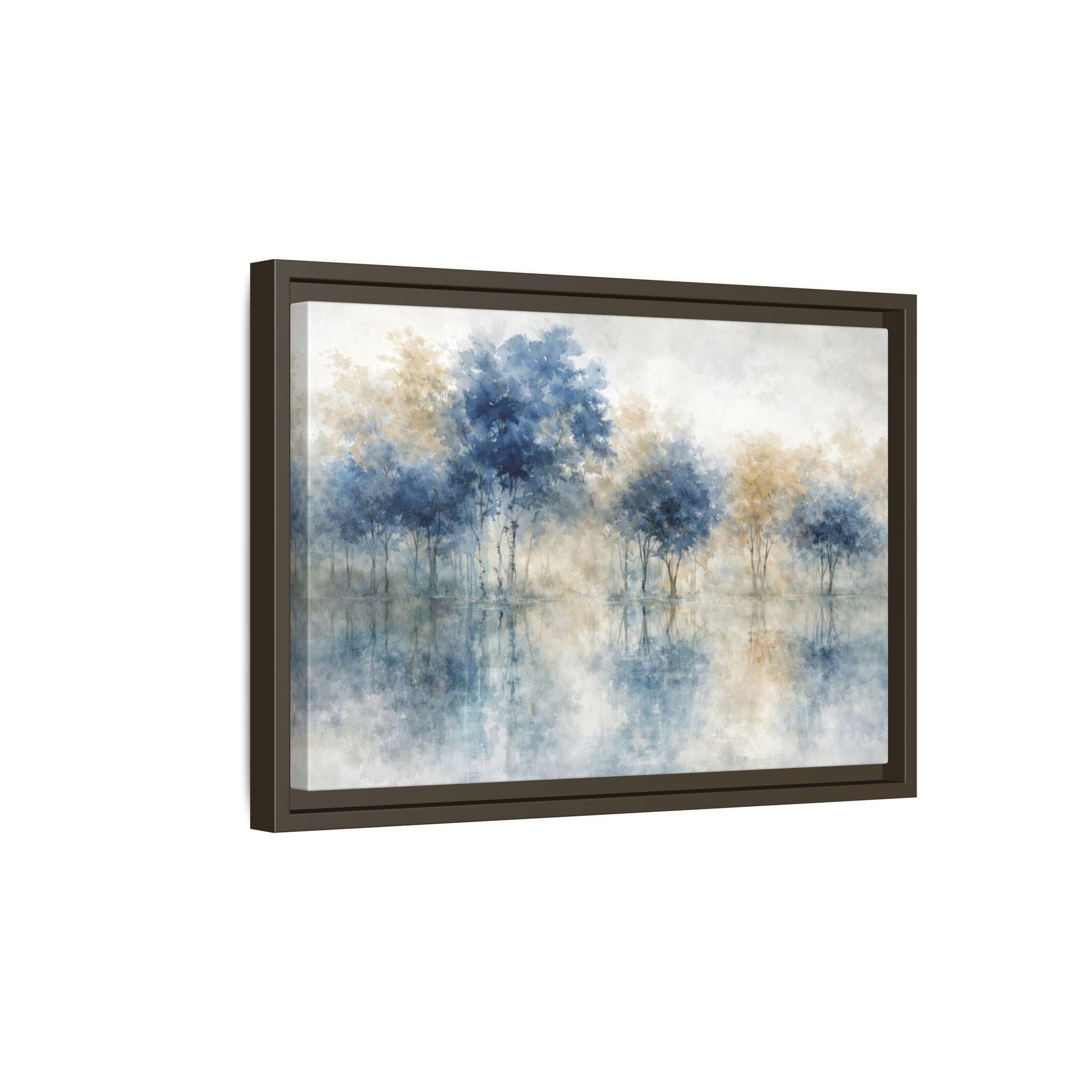 Hushed Reflections Matte Canvas, Framed (Multi - color) - ZumBuys