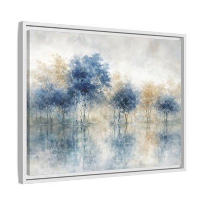 Hushed Reflections Matte Canvas, Framed (Multi - color) - ZumBuys