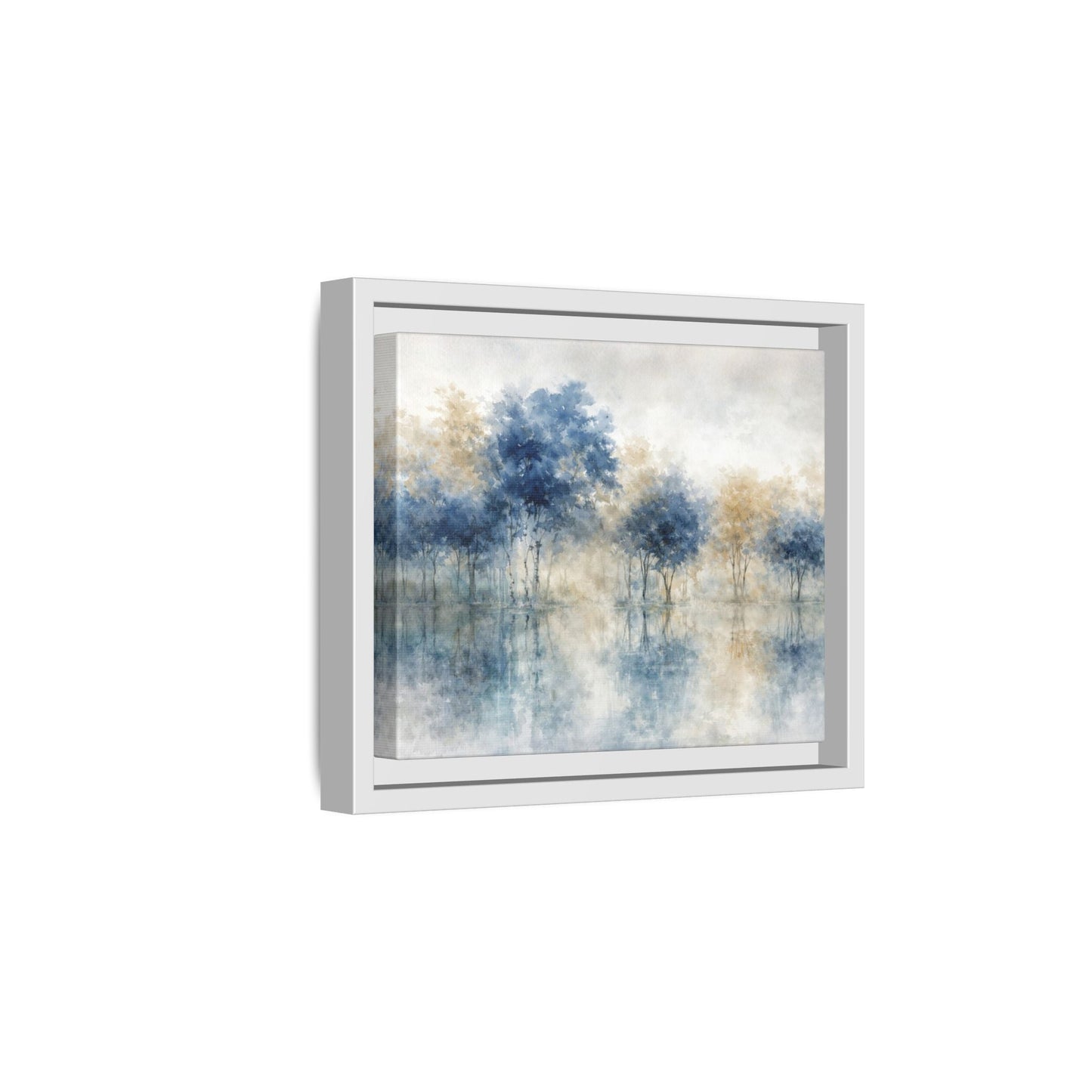 Hushed Reflections Matte Canvas, Framed (Multi - color) - ZumBuys