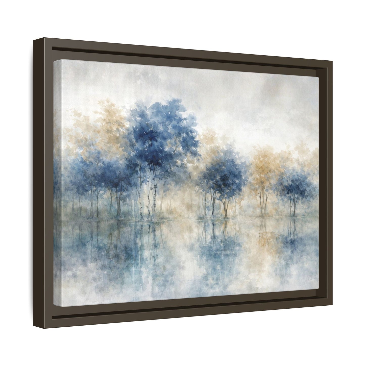 Hushed Reflections Matte Canvas, Framed (Multi - color) - ZumBuys