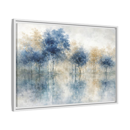 Hushed Reflections Matte Canvas, Framed (Multi - color) - ZumBuys
