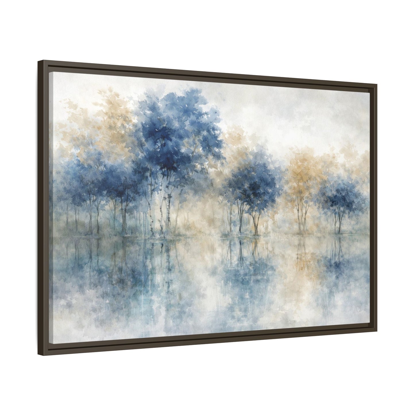 Hushed Reflections Matte Canvas, Framed (Multi - color) - ZumBuys