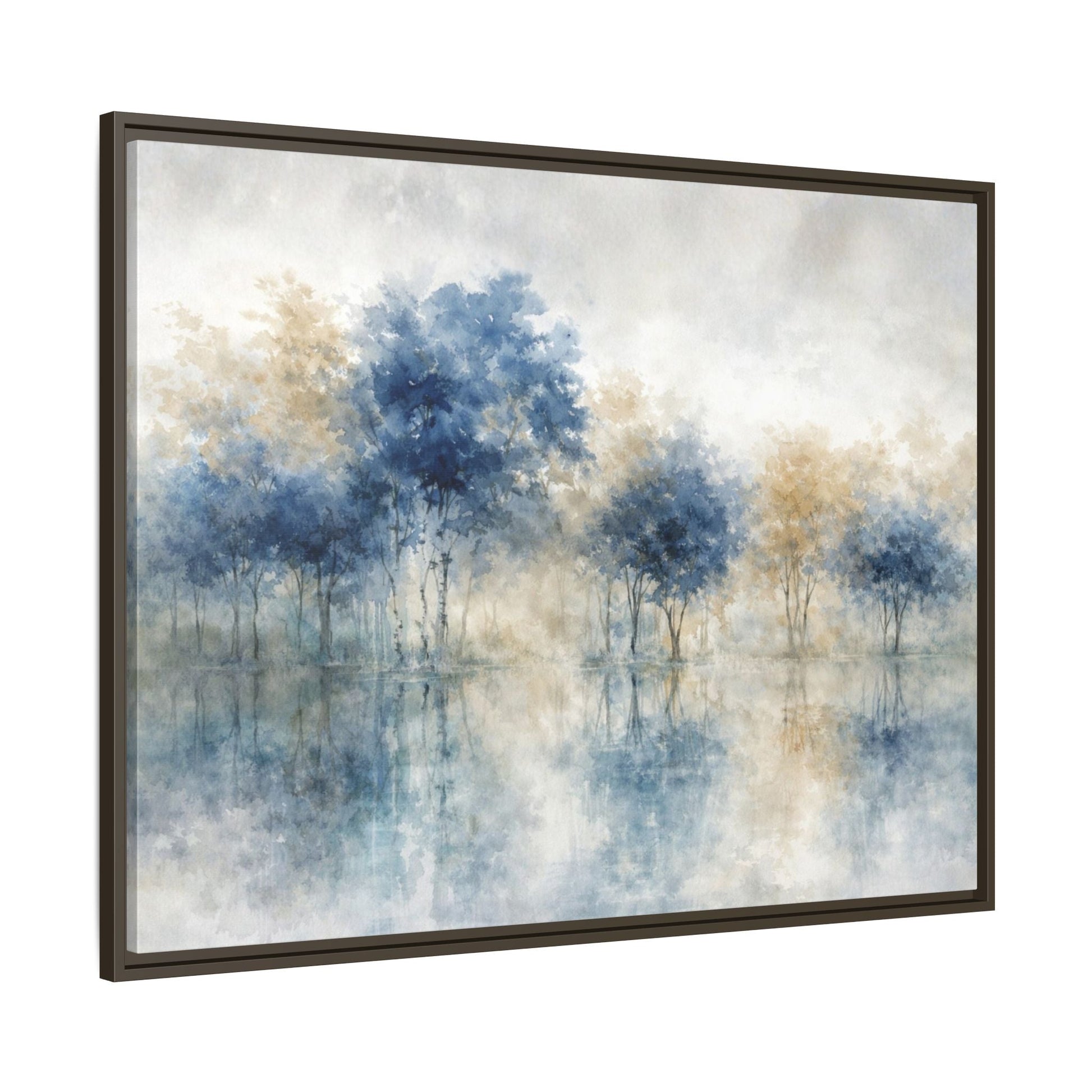 Hushed Reflections Matte Canvas, Framed (Multi - color) - ZumBuys