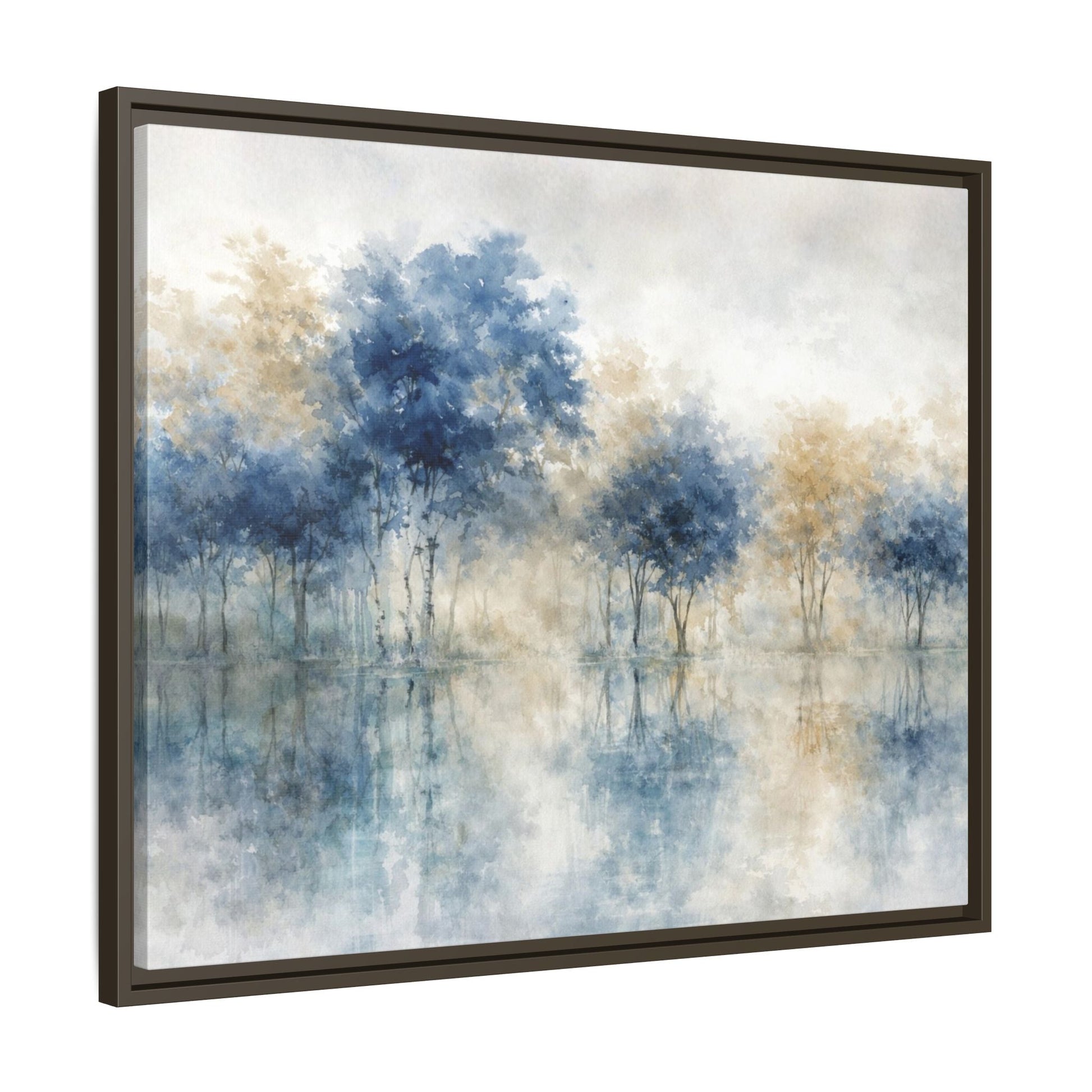 Hushed Reflections Matte Canvas, Framed (Multi - color) - ZumBuys