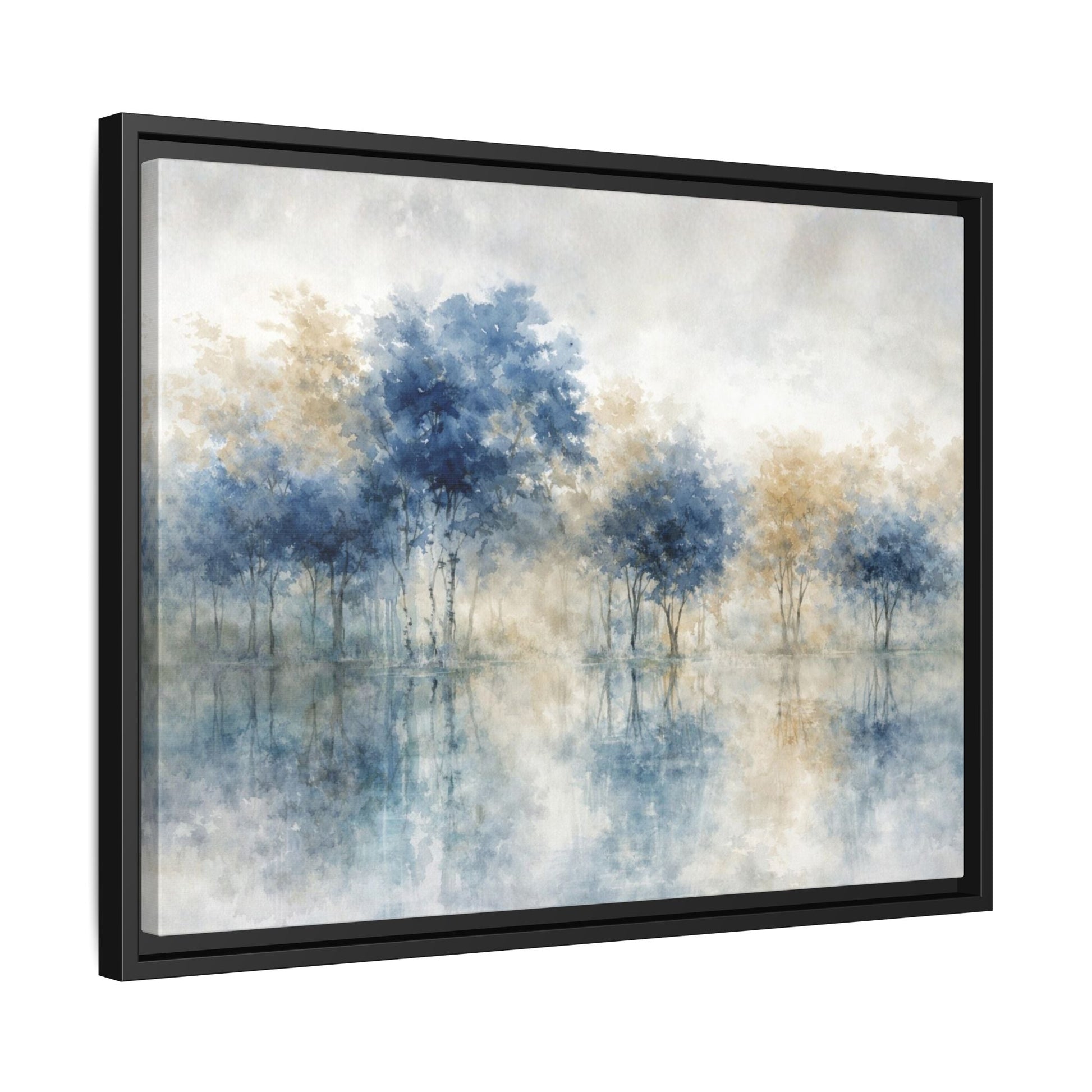 Hushed Reflections Matte Canvas, Framed (Multi - color) - ZumBuys