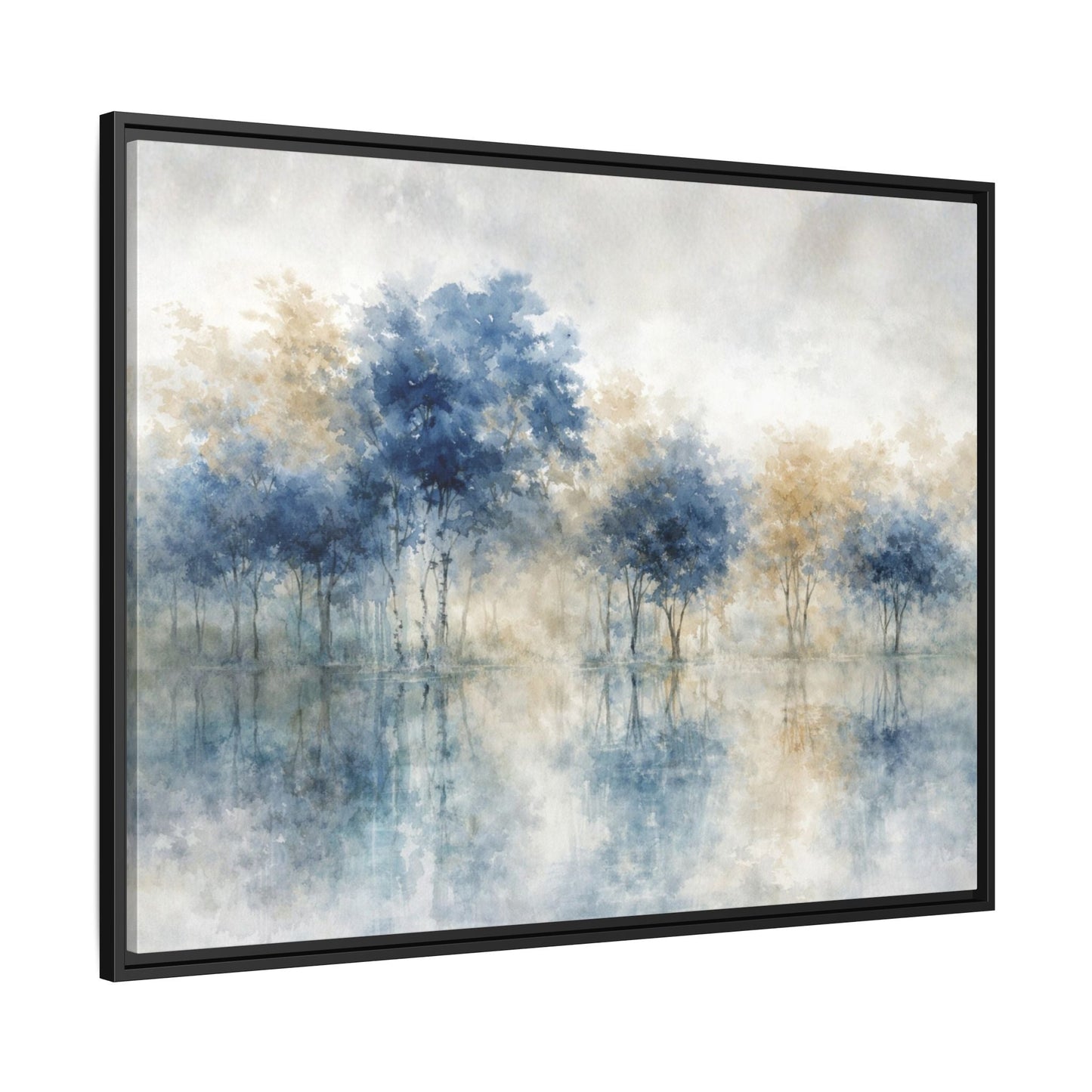 Hushed Reflections Matte Canvas, Framed (Multi - color) - ZumBuys