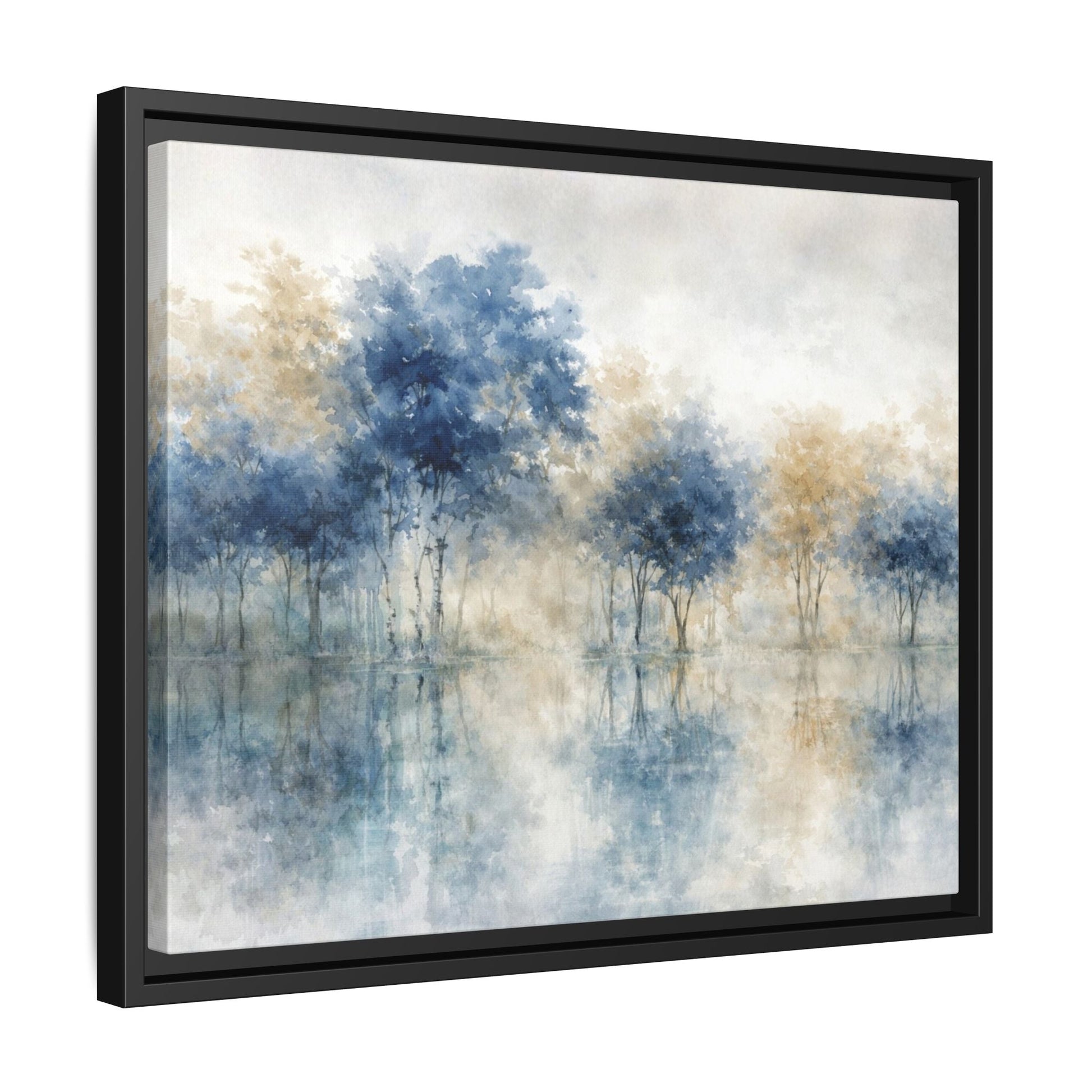 Hushed Reflections Matte Canvas, Framed (Multi - color) - ZumBuys