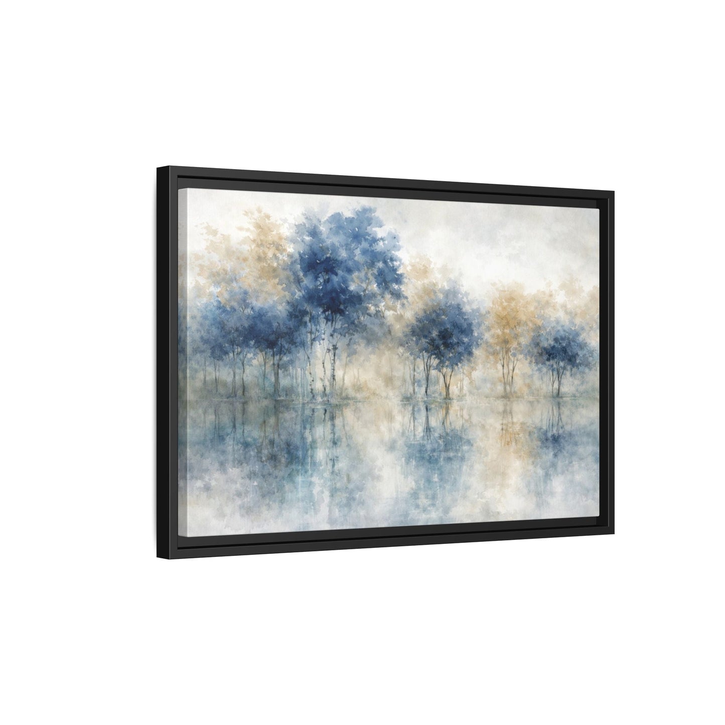 Hushed Reflections Matte Canvas, Framed (Multi - color) - ZumBuys