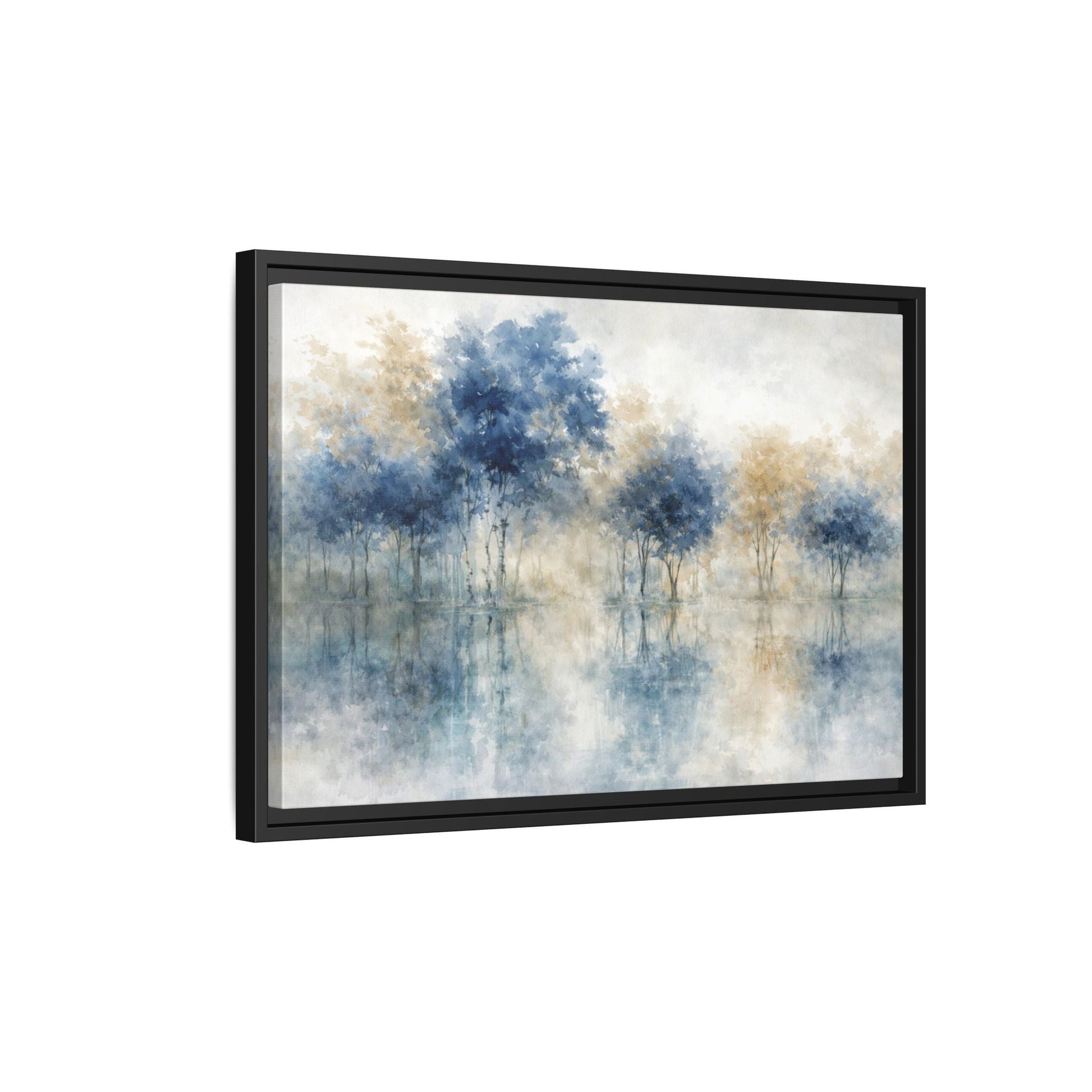 Hushed Reflections Matte Canvas, Framed (Multi - color) - ZumBuys