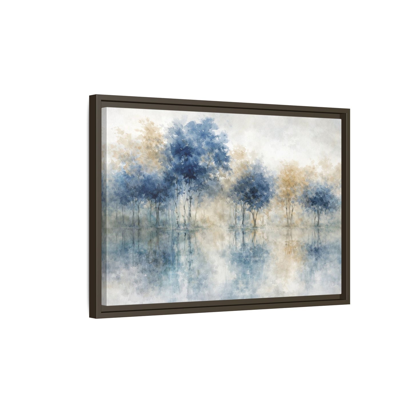 Hushed Reflections Matte Canvas, Framed (Multi - color) - ZumBuys