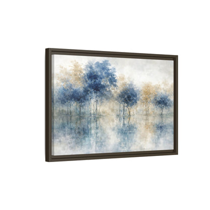 Hushed Reflections Matte Canvas, Framed (Multi - color) - ZumBuys