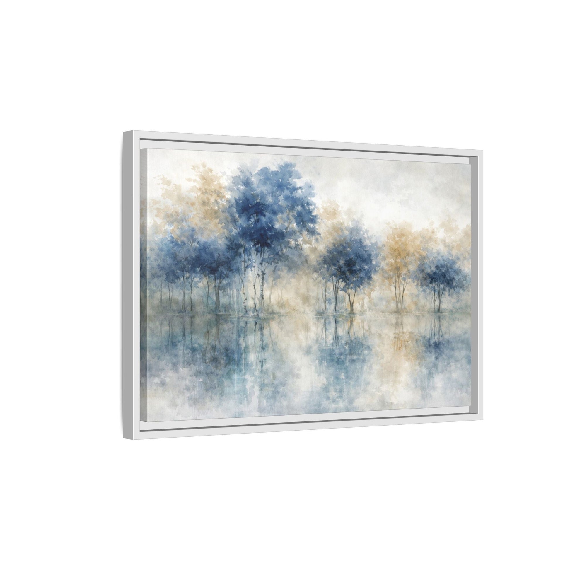 Hushed Reflections Matte Canvas, Framed (Multi - color) - ZumBuys