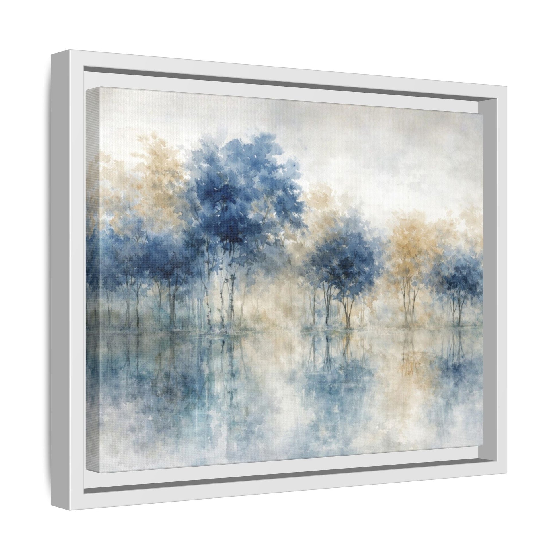 Hushed Reflections Matte Canvas, Framed (Multi - color) - ZumBuys