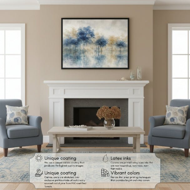 Hushed Reflections Matte Canvas, Framed (Multi - color) - ZumBuys