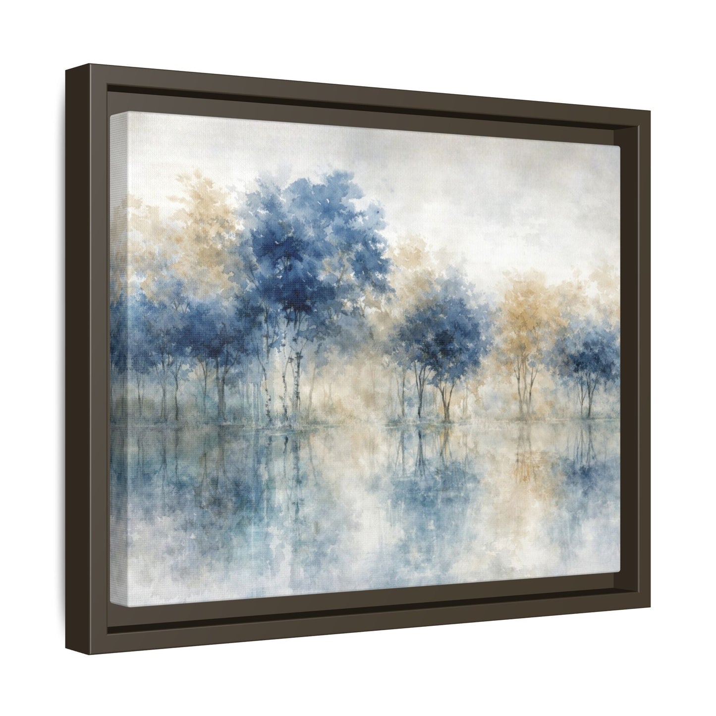 Hushed Reflections Matte Canvas, Framed (Multi - color) - ZumBuys