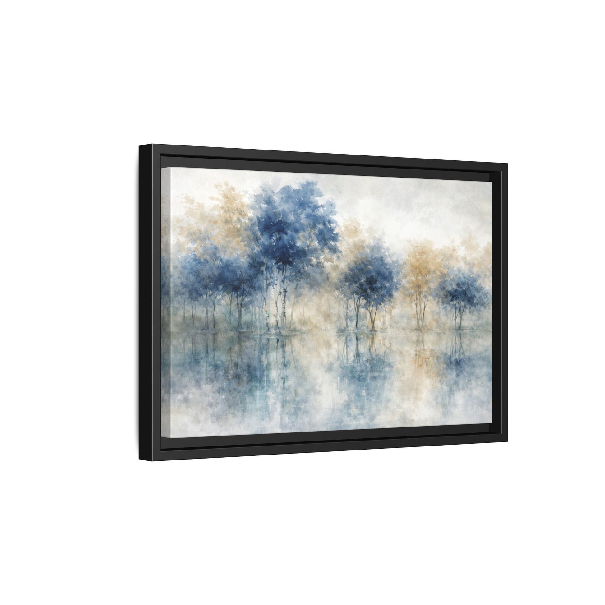 Hushed Reflections Matte Canvas, Framed (Multi - color) - ZumBuys