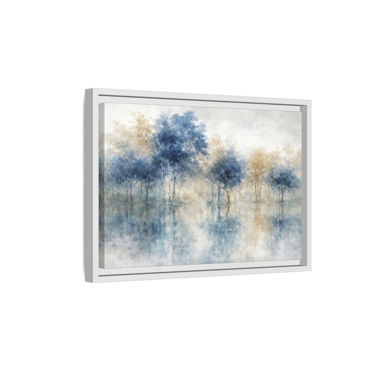 Hushed Reflections Matte Canvas, Framed (Multi - color) - ZumBuys