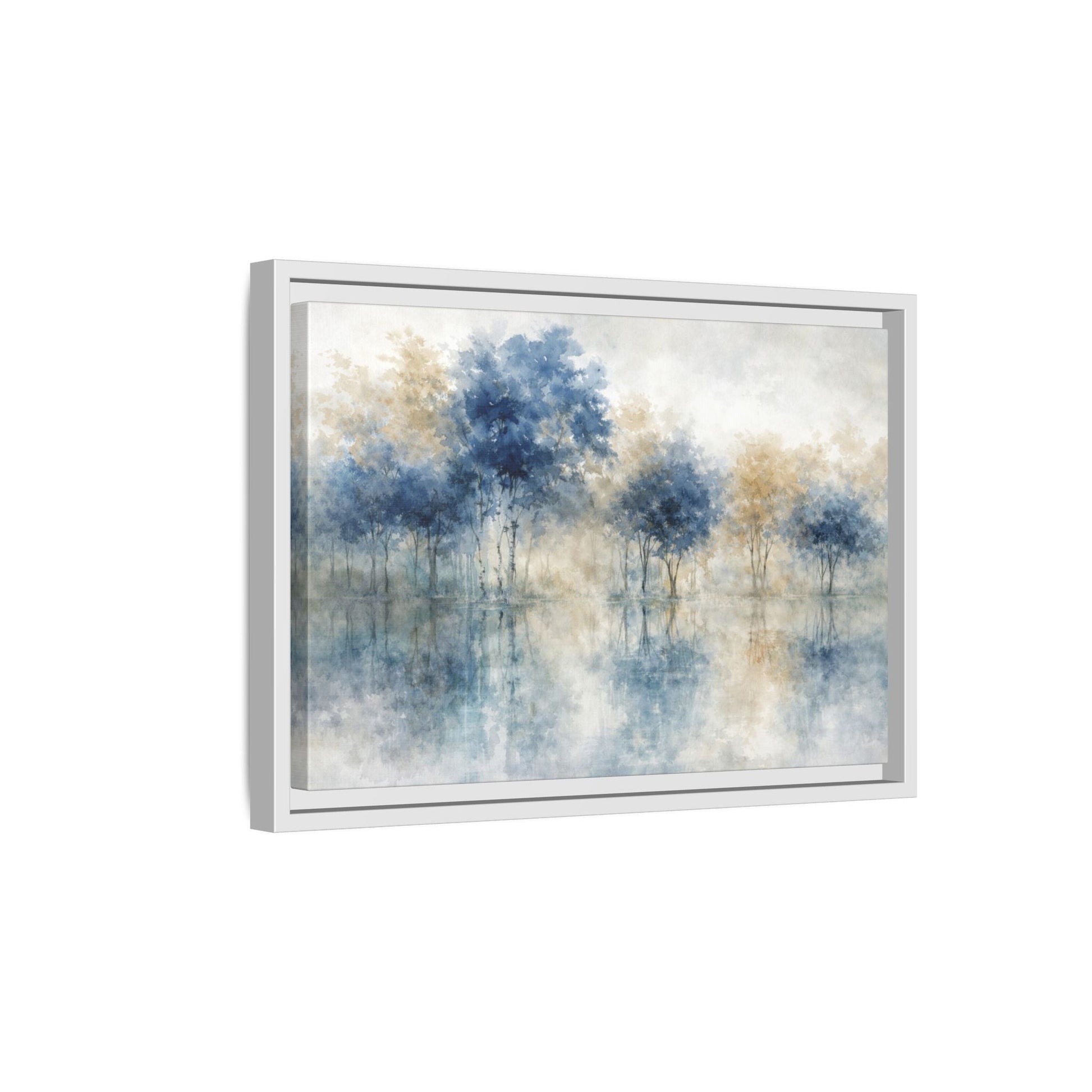 Hushed Reflections Matte Canvas, Framed (Multi - color) - ZumBuys