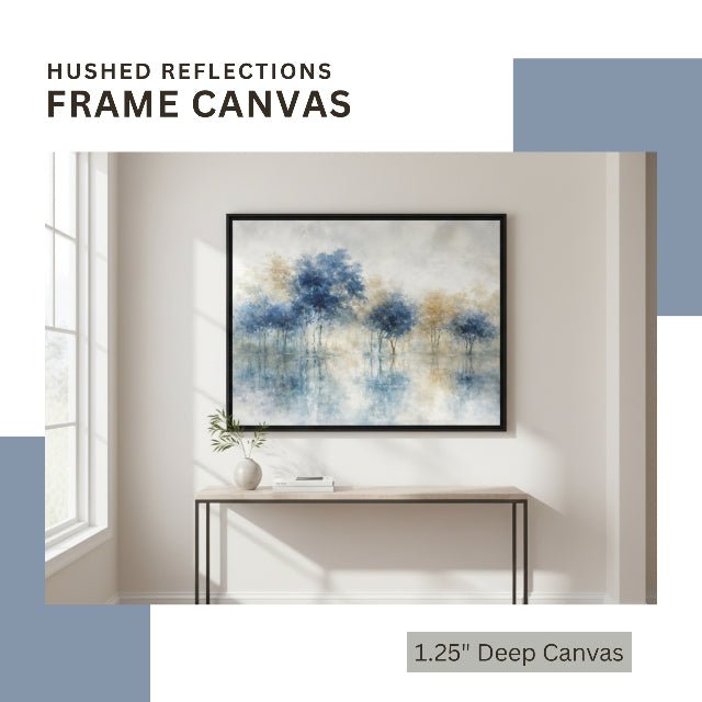 Hushed Reflections Matte Canvas, Framed (Multi - color) - ZumBuys