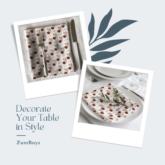 Infinite Red Boho Cloth Napkin Set of 4 - ZumBuys