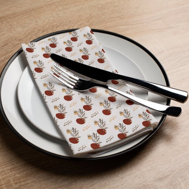 Infinite Red Boho Cloth Napkin Set of 4 - ZumBuys