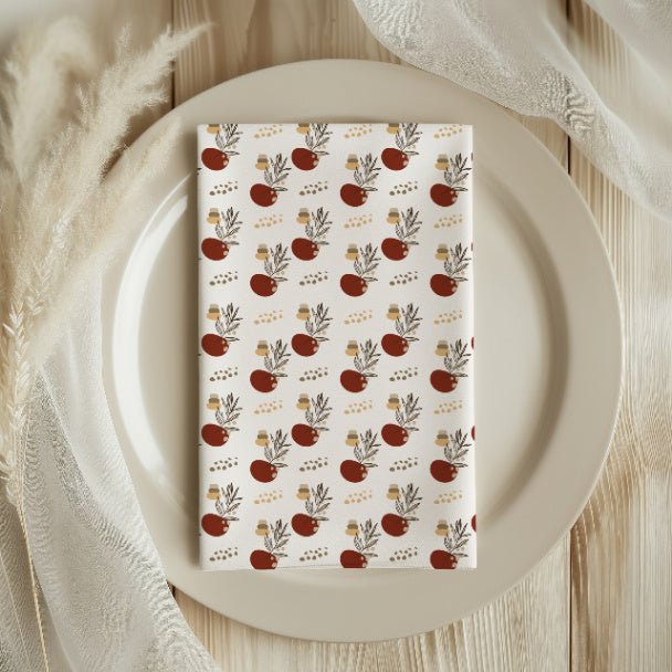 Infinite Red Boho Cloth Napkin Set of 4 - ZumBuys