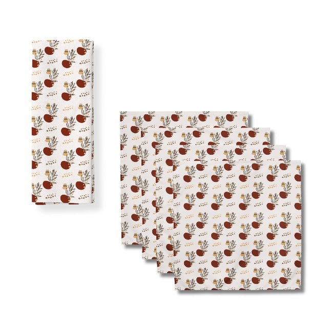 Infinite Red Boho Cloth Napkin Set of 4 - ZumBuys