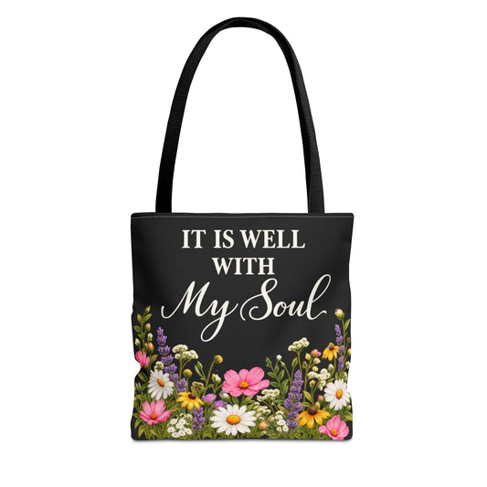 It Is Well With My Soul Wildflower Tote Bag - ZumBuys