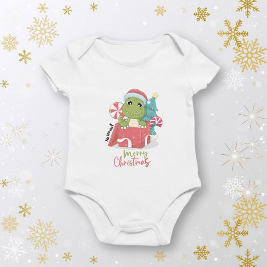 Jolly Dino Infant Baby Rib Bodysuit - ZumBuys