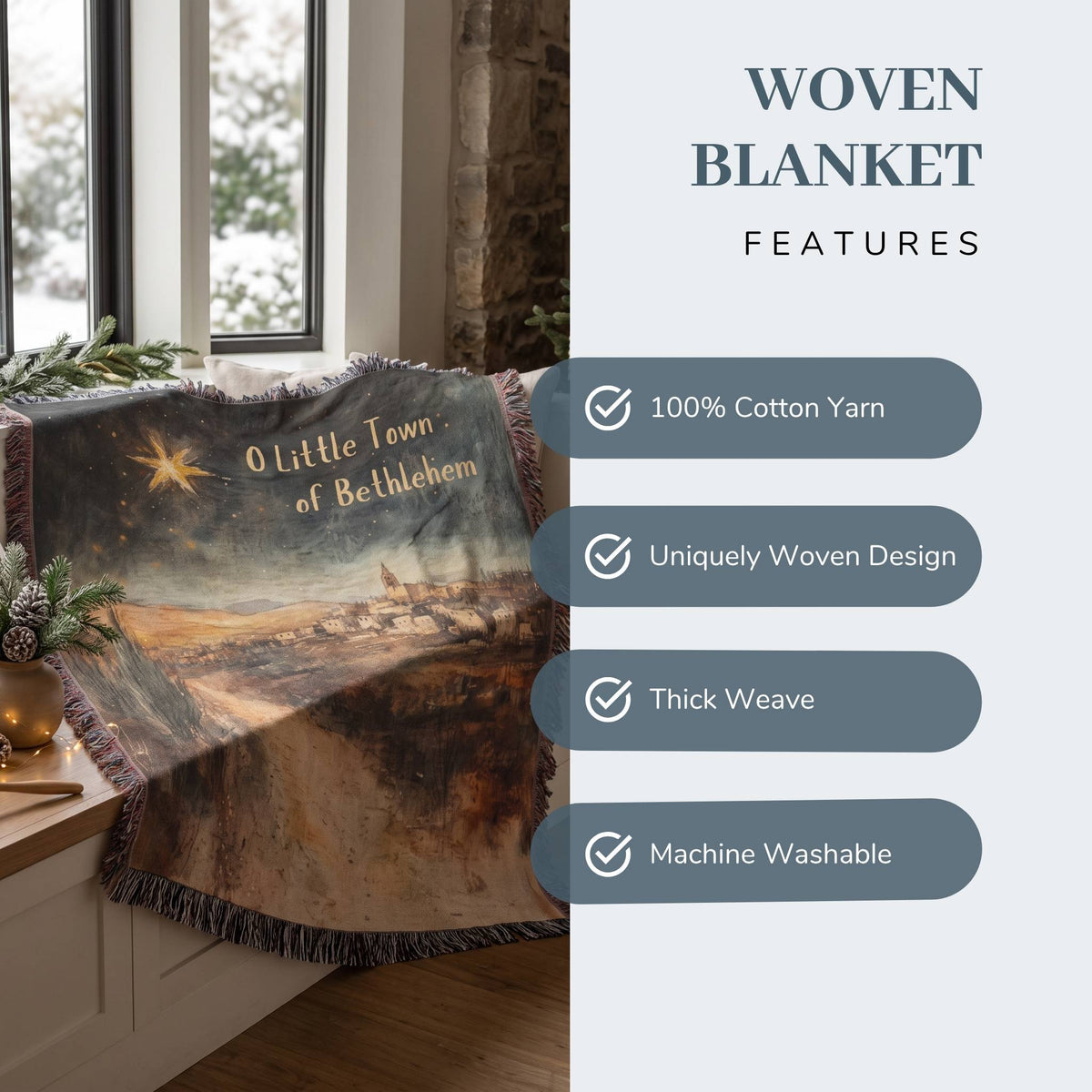 Journey to Bethlehem Woven Blanket - ZumBuys