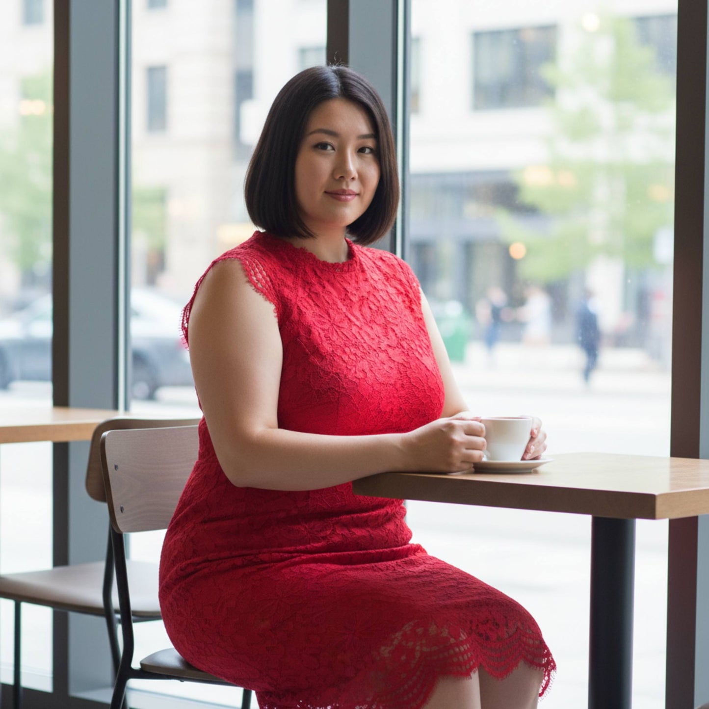 Lace Crochet Mini Raglan Dress With Zipper Back - ZumBuys