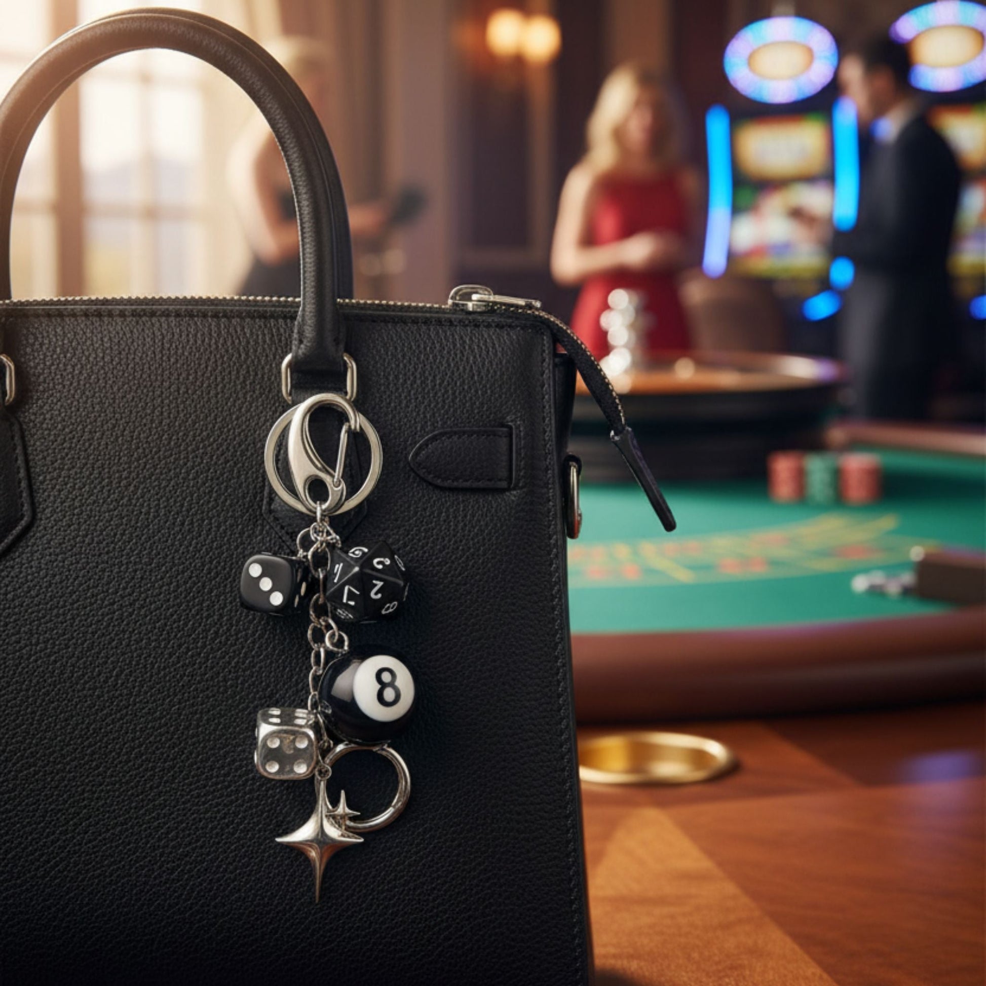 Las Vegas Theme Bag Charm Keychain - ZumBuys