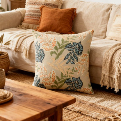 Leafy Relics Square Pillow Cover - ZumBuys