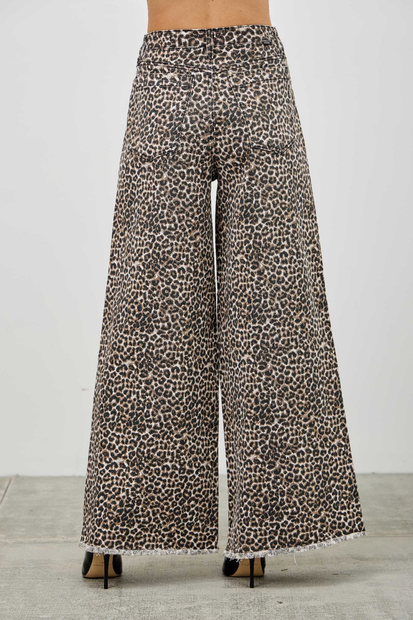 Leopard Super High Rise Wide Leg With Stretch - ZumBuys