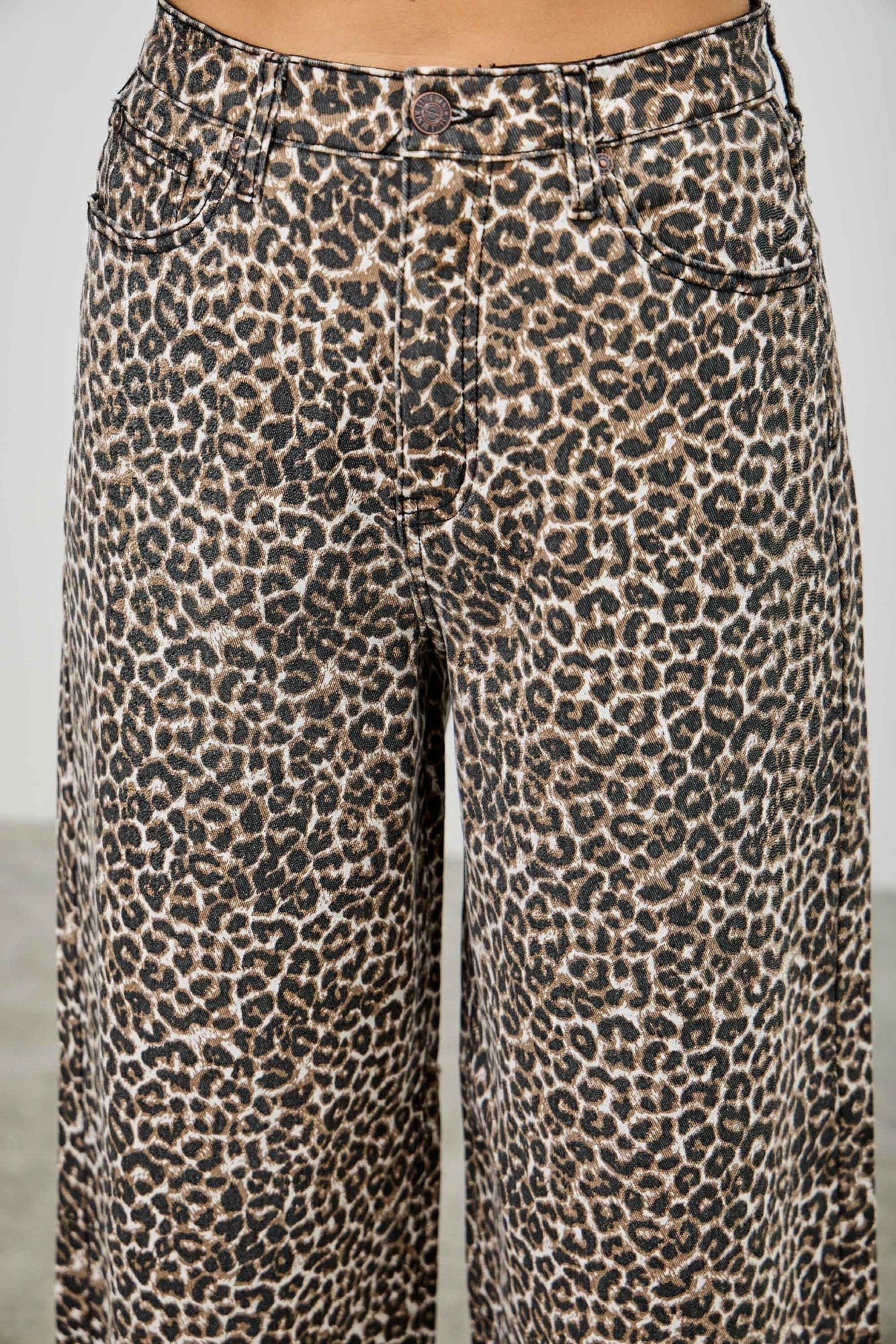 Leopard Super High Rise Wide Leg With Stretch - ZumBuys