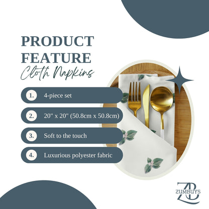 Let it Snowmen Cloth Napkin Set of 4 - ZumBuys