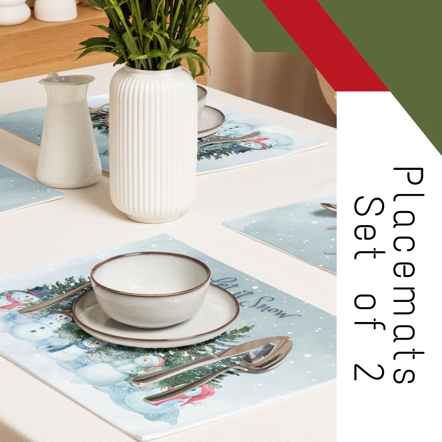 Let it Snowmen Placemat, 2pc - ZumBuys