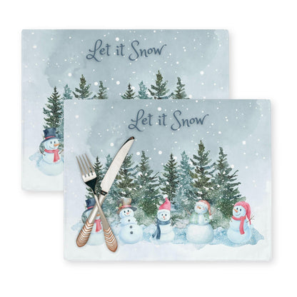 Let it Snowmen Placemat, 2pc - ZumBuys