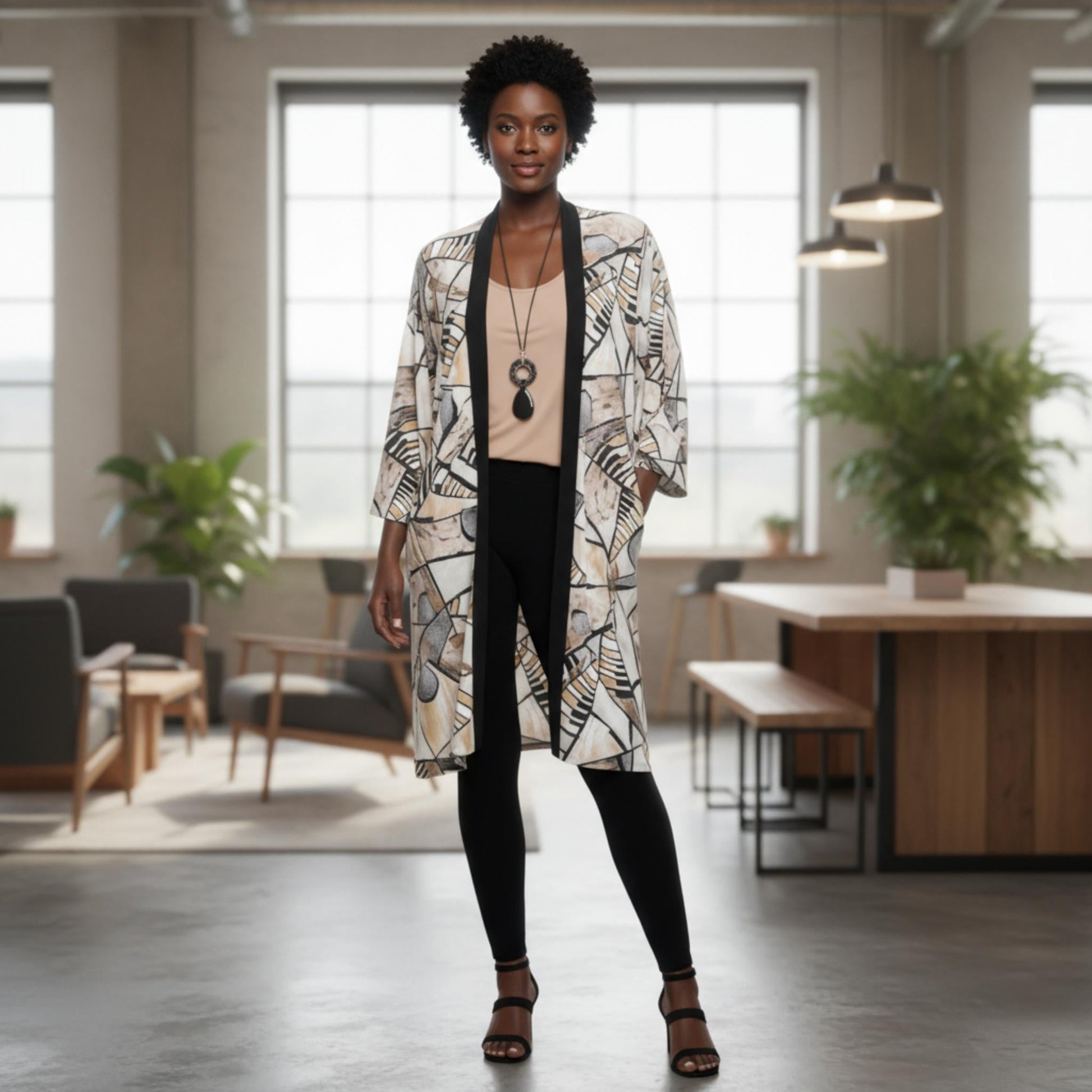 Long contrast Jacket - ZumBuys