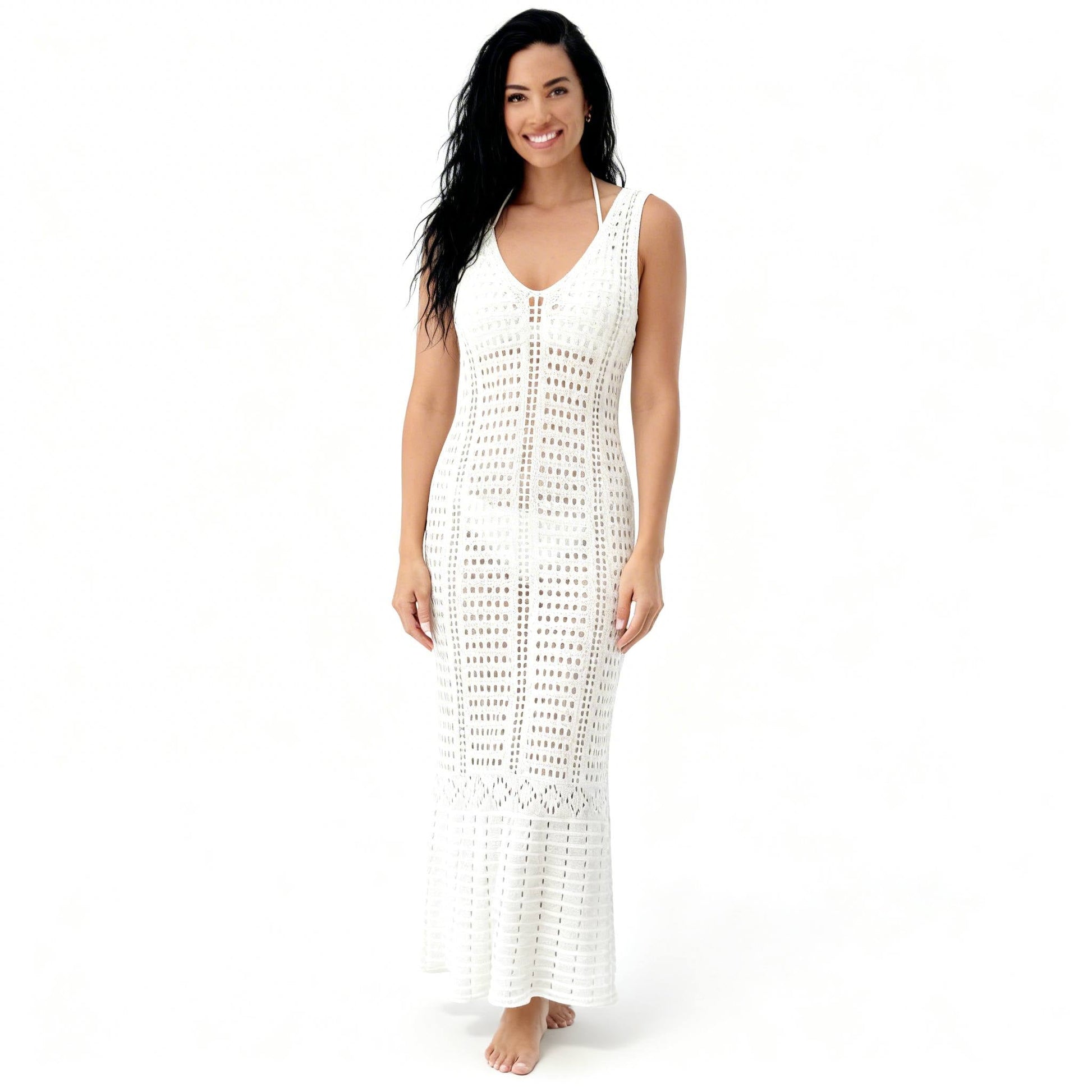 Long Maxi Dress Cover Up Beach Crochet - ZumBuys