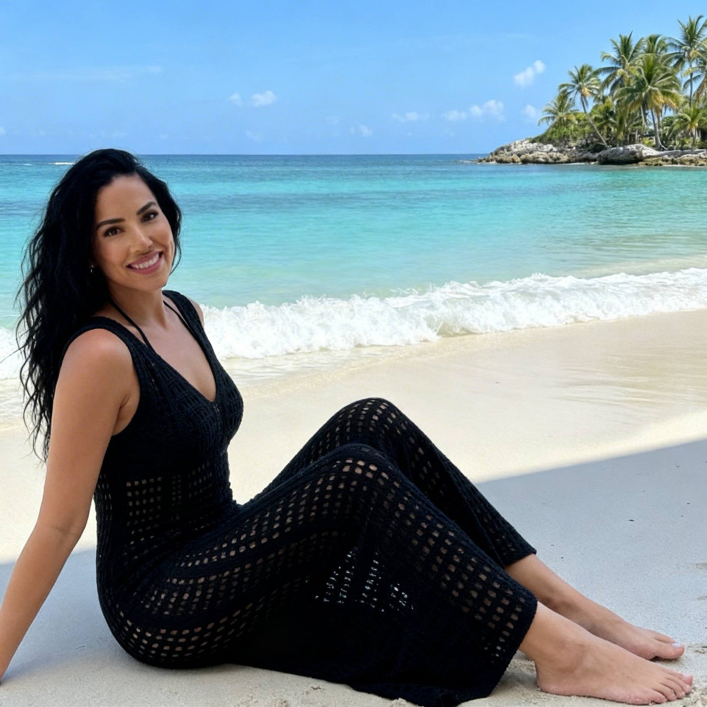 Long Maxi Dress Cover Up Beach Crochet - ZumBuys